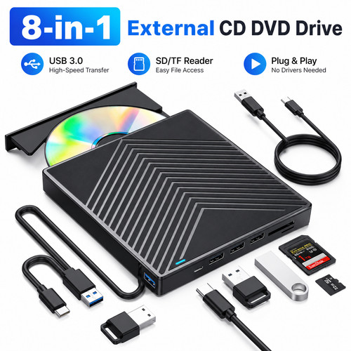 External dvd drive usb - cd, 3.0