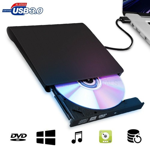 Slim external dvd drive - cd,